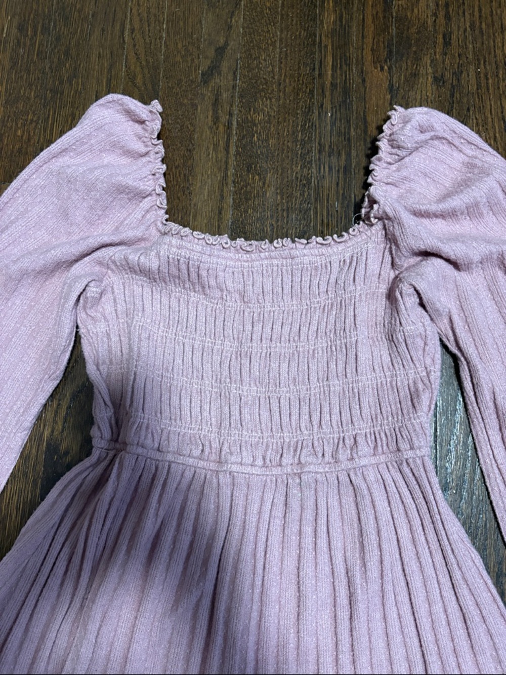 Charmed Hearts Women’s Smocked Long-Sleeve Dress - Picture 3 of 5